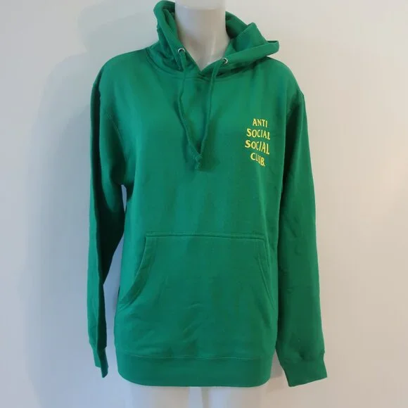 NWT Authentic Mens Anti Social Social Club Green Graphic Pullover Hoodie S - Picture 3 of 9